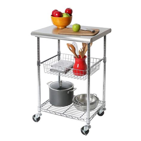 stainless steel cabinet cart|kitchen utility carts stainless steel.